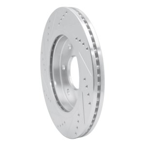 Infiniti QX56 Brake Rotor (1) - Front Right - R1 Concepts - Drilled & Slotted - Silver - `05-`07